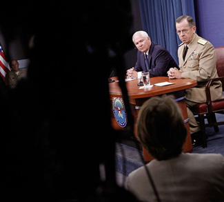 Robert Gates And Chairman Joint Chiefs of Staff Mullen Hold Briefing