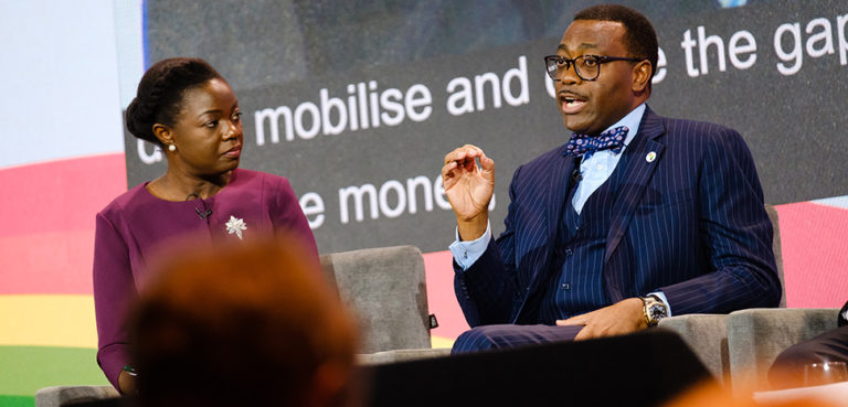 cc Graham Carlow, modified, His Excellency President Dr Akinwumi Adesina, Africa Development Bank, speaking at the UK-Africa Investment Summit, London, 20 January 2020 picture DFID Graham Carlow 20200120122921_GMCB7244