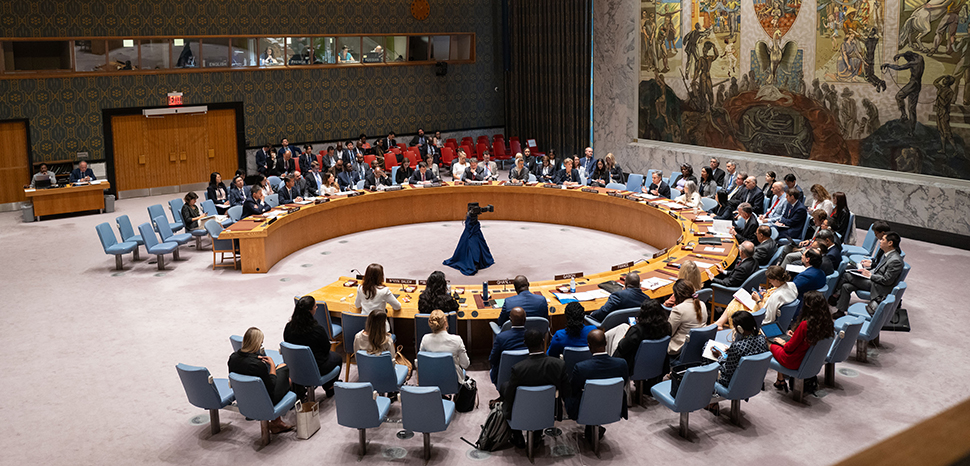 cc U.S. Department of State, modified, Secretary of State Antony Blinken chairs a high-level meeting of the United Nations (U.N) Security Council on August 03, 2023 in New York City. The meeting intends to highlight global food insecurity and the conflict in Ukraine that has worsened it. (Official State Department photo by Chuck Kennedy)